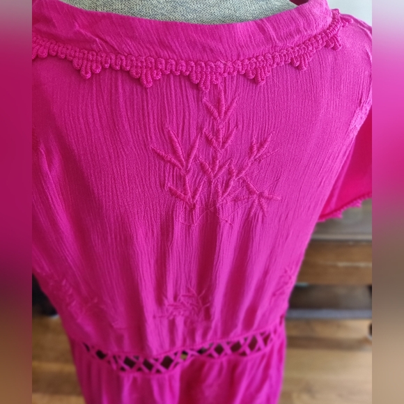 Free People Marissa Pink Mini Dress Women's Size L - Picture 8 of 14